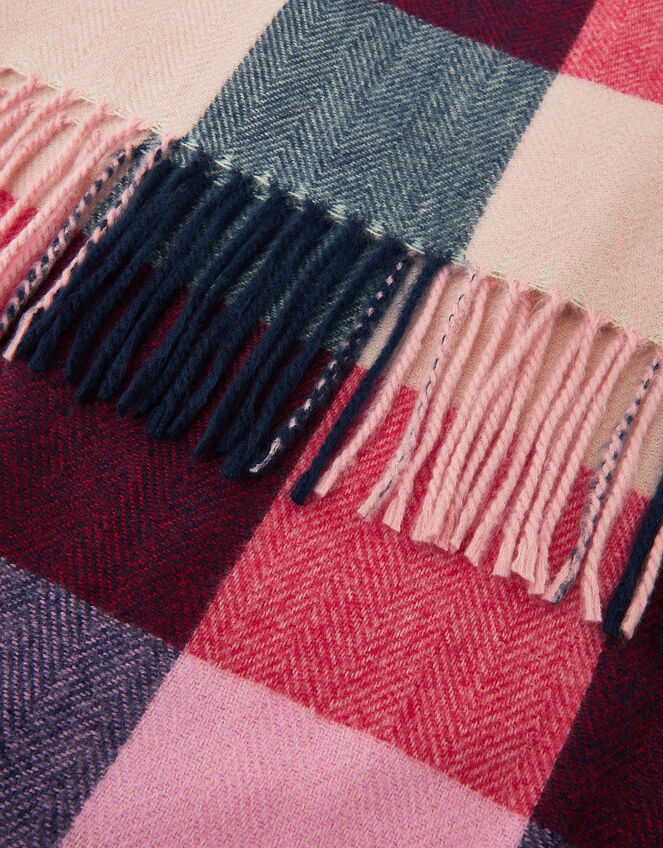 Check Print Blanket Scarf, , large
