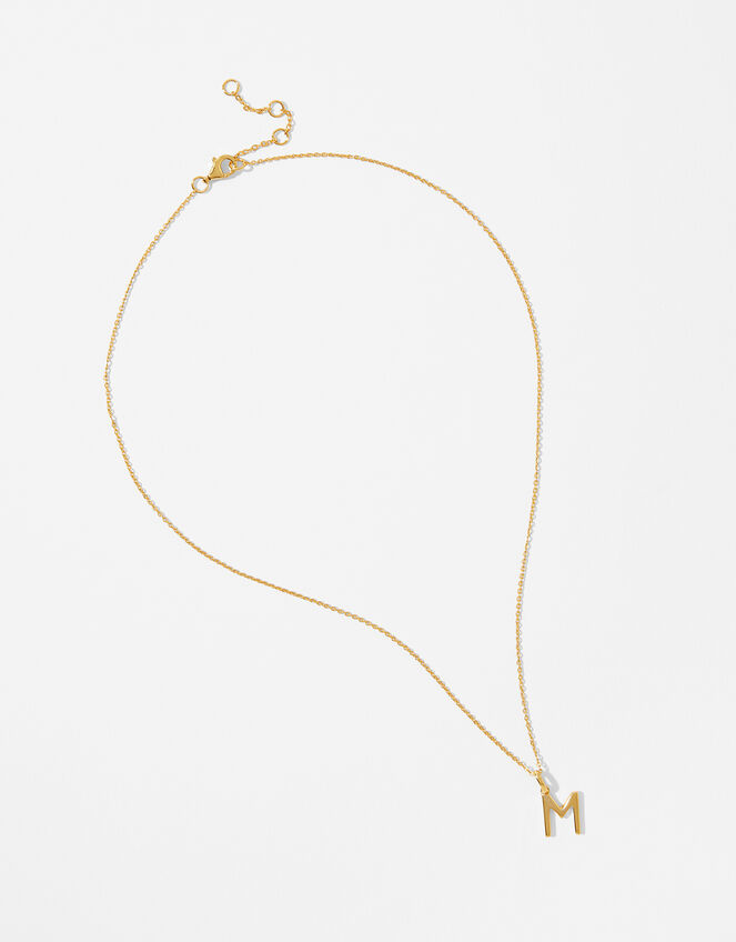 Gold Vermeil Initial Pendant Necklace - M, , large