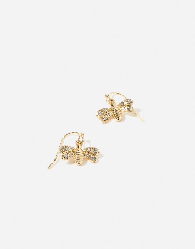 Bee Short Drop Earrings, , large