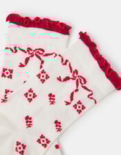 Bow Frilly Socks, , large