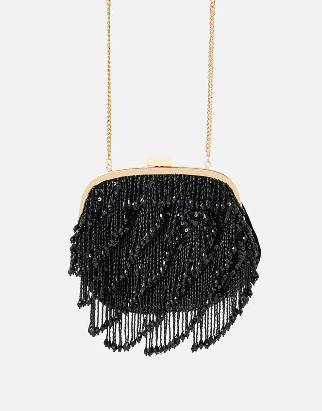 Tiana Tassel Frame Bag, , large