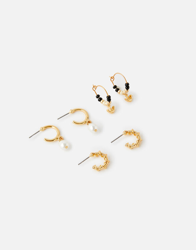 St Ives Anchor and Beads Hoop Set Hoops Accessorize UK