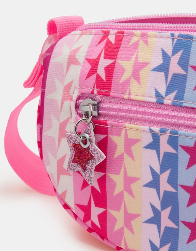 Girls Star Print Crossbody Bag, , large