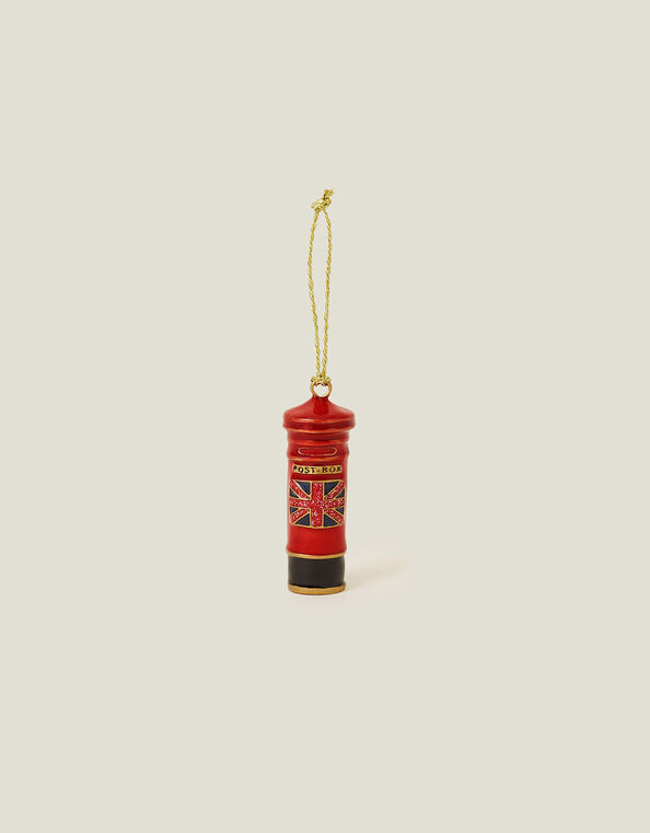 Enamel London Post Box Hanging Decoration, , large