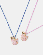 2-Pack Girls BFF Cat Necklaces, , large