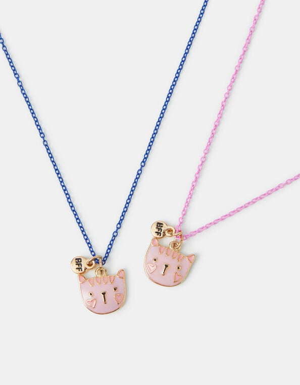 2-Pack Girls BFF Cat Necklaces, , large