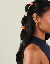 Towelling Hair Bands 5 Pack, Multi (PASTEL-MULTI), large