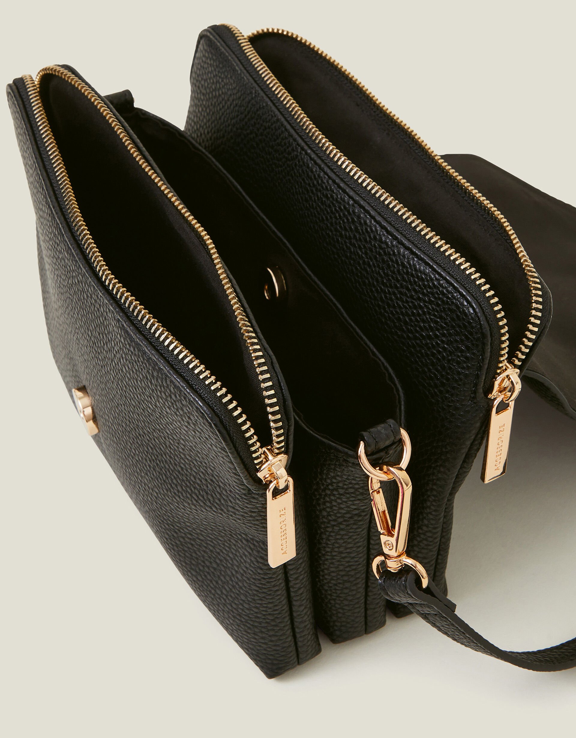 Double zip crossbody bag new arrivals