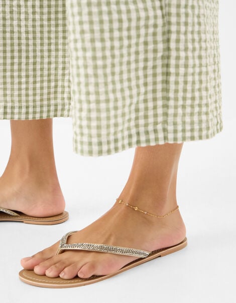 Stainless Steel Clover Station Anklet, , large