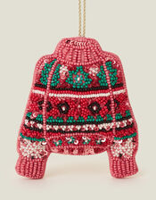 Embellished Christmas Jumper Hanging Decoration, , large
