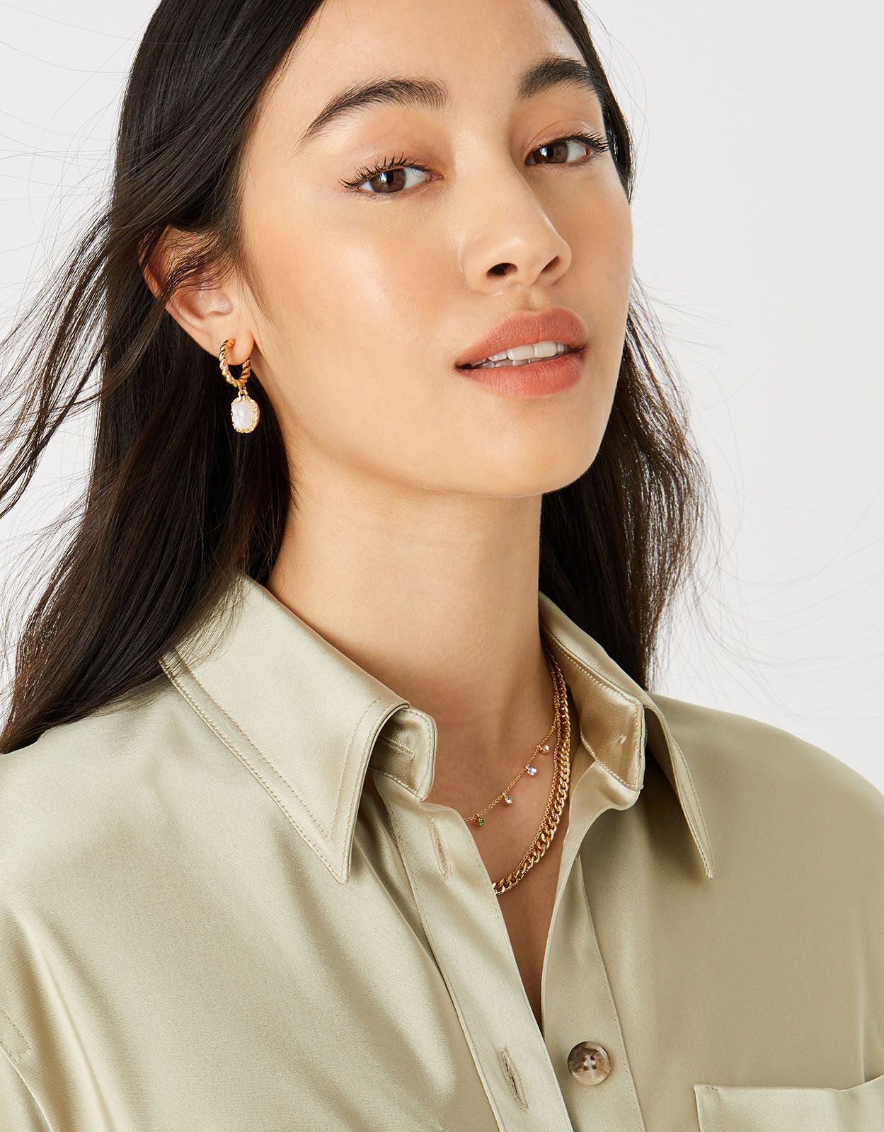 Country Retreat Twist Stone Drop Earrings