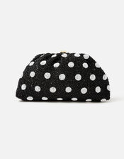 Polka Dot Beaded Clutch, , large