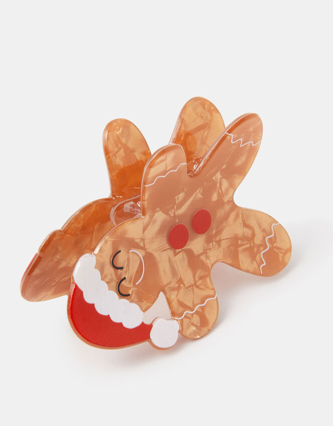 Gingerbread Man Claw Clip, , large