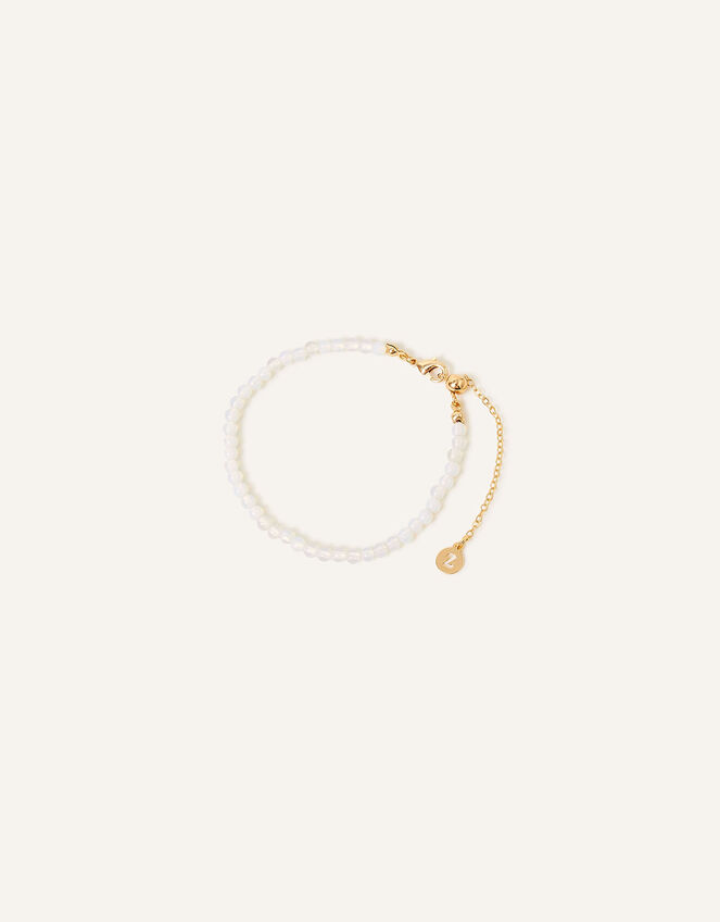 14ct Gold-Plated Healing Stone Opal Beaded Bracelet, , large