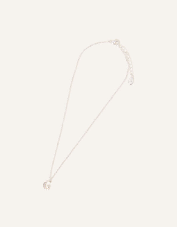 Moon and Star Pendant Necklace, , large
