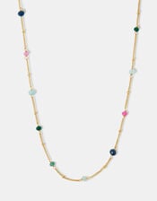14ct Gold-Plated Beaded Station Necklace, , large