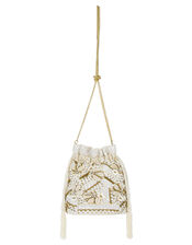 Shell Embellished Mini Duffle Bag, , large