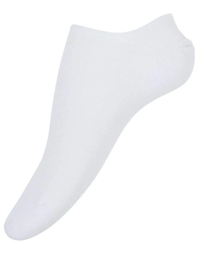 Soft Bamboo Trainer Sock Multipack, White (WHITE), large