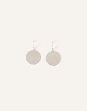 Filigree Short Drop Earrings, Silver (SILVER), large
