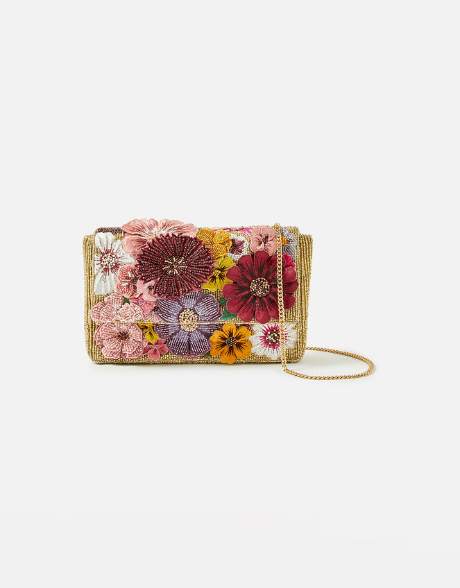 3D Floral Clutch Bag, , large
