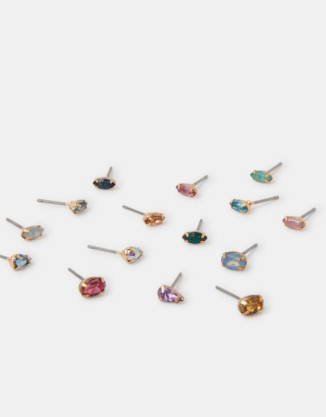 15-Pack Gemstone Marquise Stud Earrings, , large