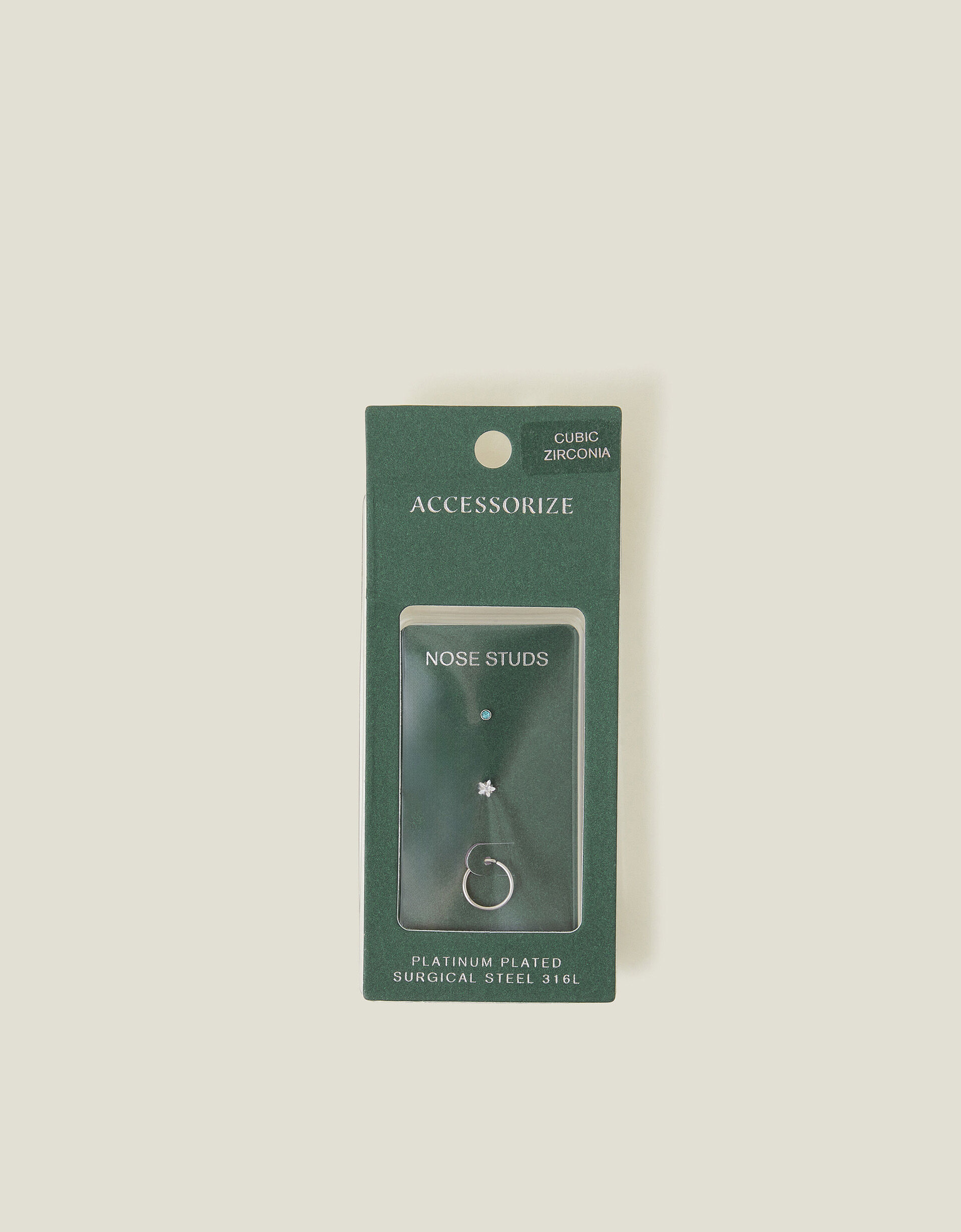 accessorize 3-Pack Platinum-Plated Surgical Steel Nose Studs
