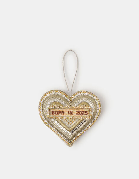 Born In 2025 Heart Christmas Tree Decoration, , large