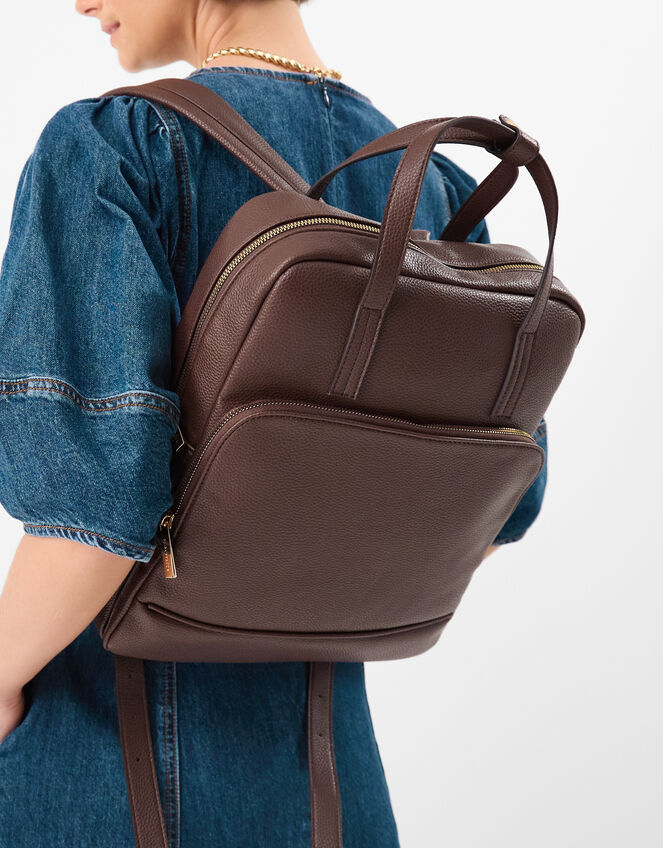 Lola Laptop Backpack, Brown (CHOCOLATE), large