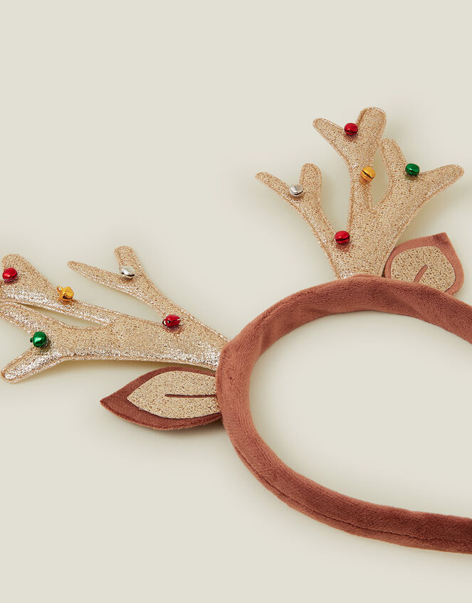 Glitter Reindeer Antler Headband, , large