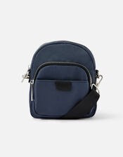 Maya Small Nylon Cross-Body Bag , Blue (BLUE), large