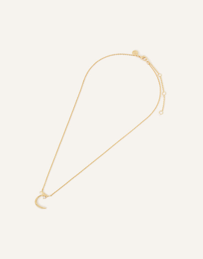 14ct Gold-Plated Arabic Initial Pendant Necklace - J (Jeem), , large