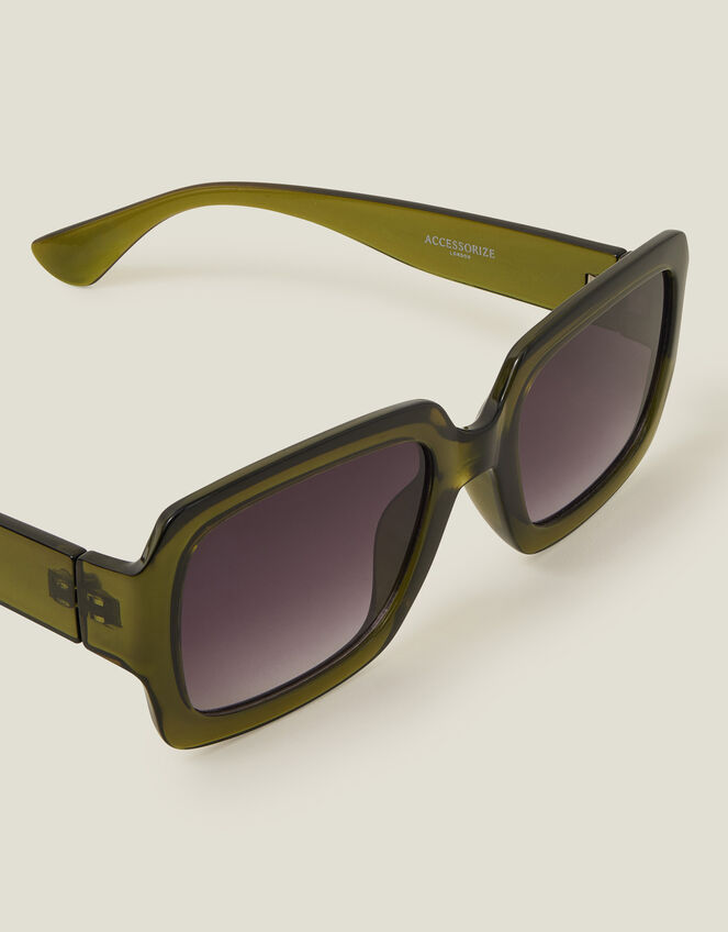Chunky Rectangle Frame Sunglasses, , large