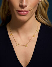 14ct Gold-Plated Coin Charm Necklace, , large