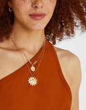 Sun Pendant Layered Necklace, , large