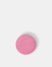 Initial Embroidered Compact Mirror, Pink (PINK), large