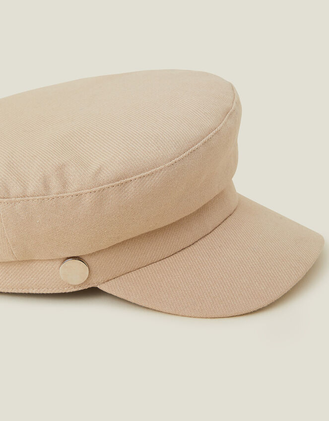 Canvas Baker Boy Hat, Camel (BEIGE), large