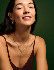 Stainless Steel Chunky Ridge Hoop Earrings, , large