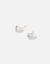 Sterling Silver Medium Bling Stud Earrings, , large