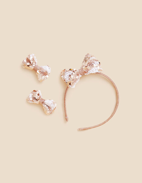 Kids Sparkle Bow Hair Set of Three, , large