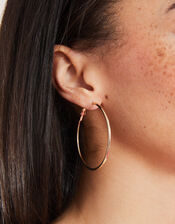 Medium Simple Hoops, Gold (GOLD), large