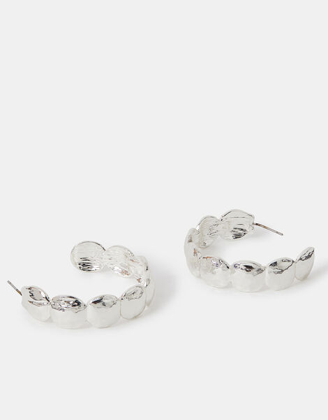 Scallop Hoop Earrings, , large