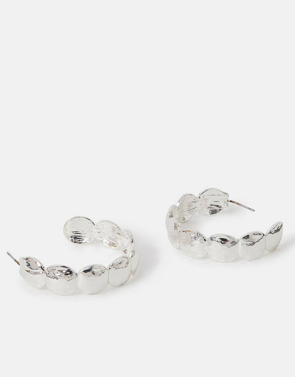 Scallop Hoop Earrings, , large