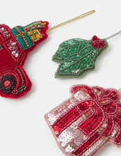 3-Pack Beaded Christmas Tree Decorations, , large