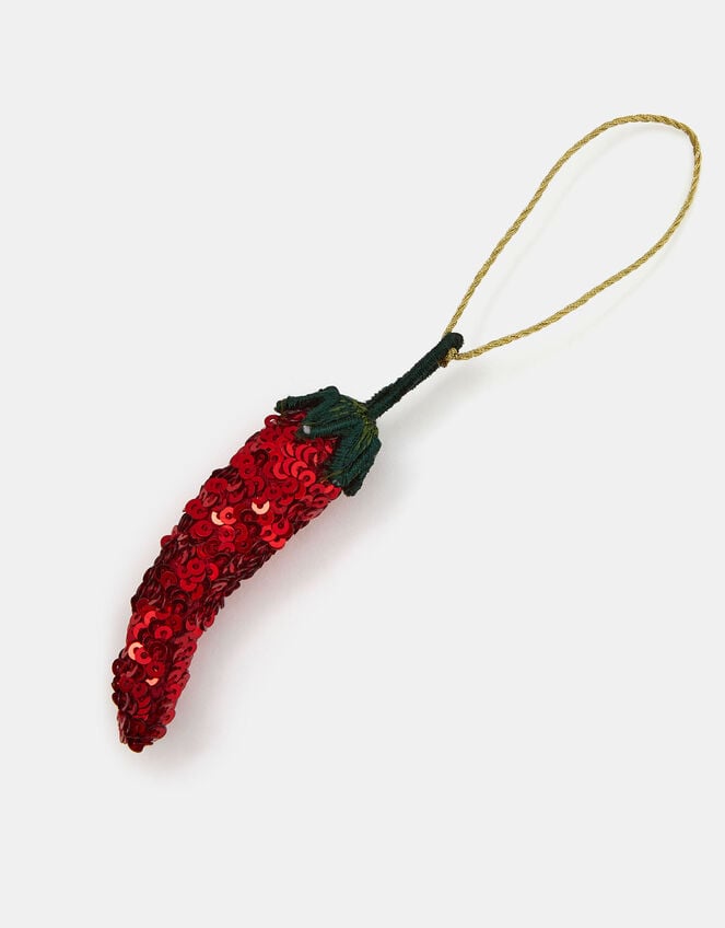 Embellished Chilli Pepper Christmas Tree Decoration, , large