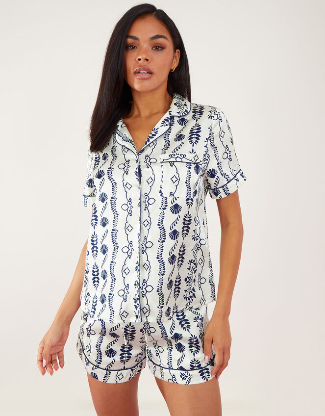 Ornamental Print Pyjama Set Blue | Leggings & Joggers | Accessorize UK
