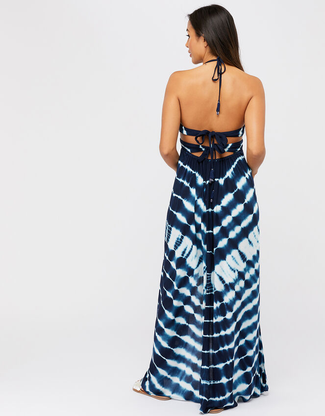 Tie-Dye Maxi Dress, Blue (BLUE), large