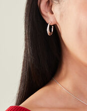 Chunky Twist Hoops, , large