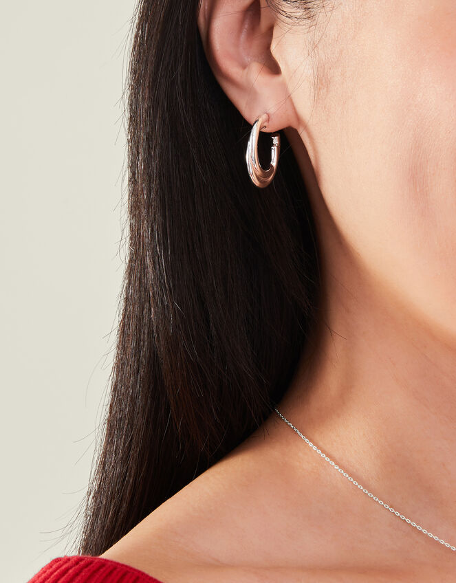 Chunky Twist Hoops, , large