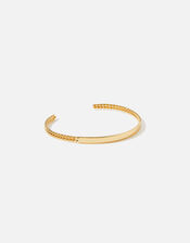 Gold-Plated Chain Cuff Bracelet, , large