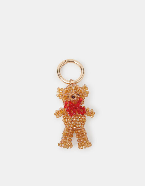Beaded Bear Bag Charm, , large
